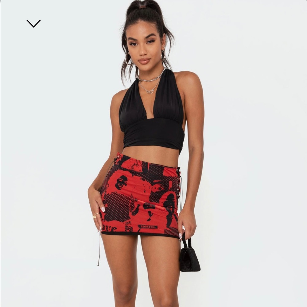 Black halter top
